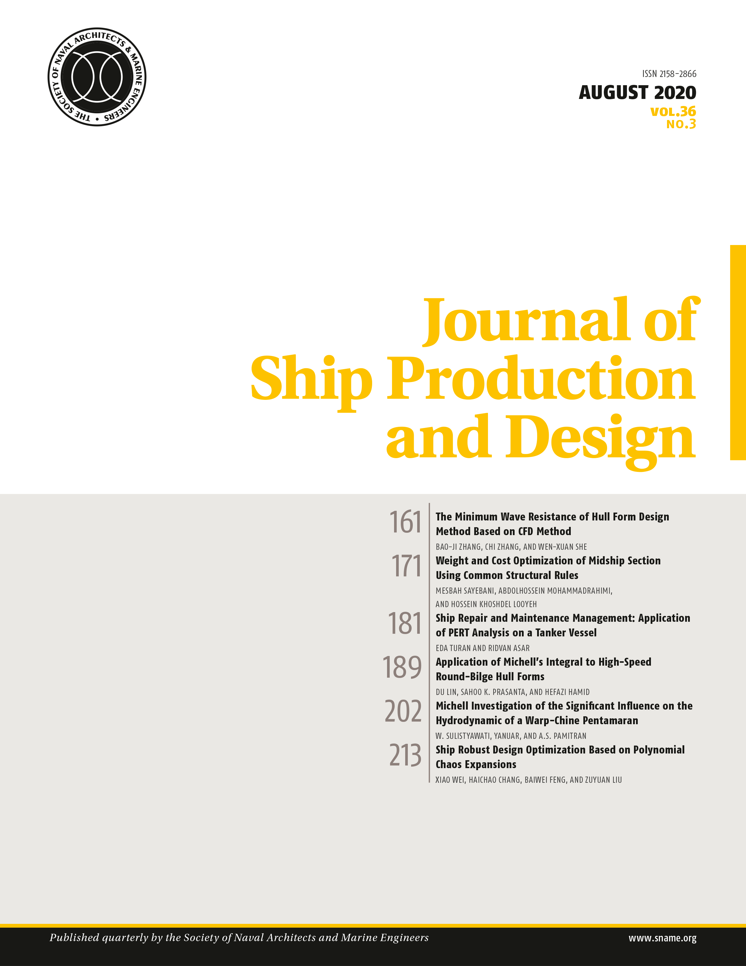Journal of Ship Production and Design 2018 - Online